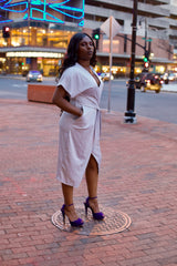 The Upper East Side Midi Dress In Platinum