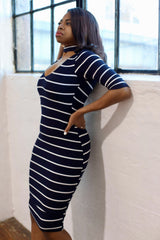 Salma BodyCon In Navy