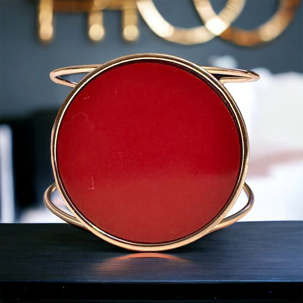 Cuff Me Circle Cufflet Crimson•Ivory