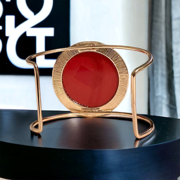 Cuff Me Circle Cufflet Crimson•Ivory