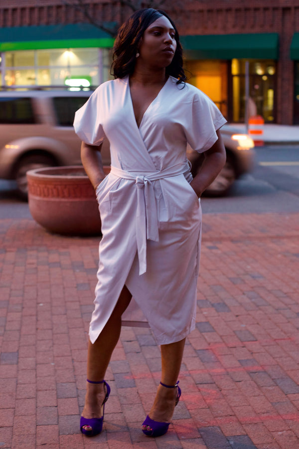 The Upper East Side Midi Dress In Platinum