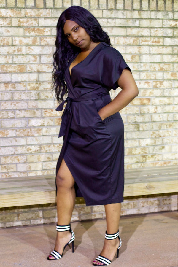 The Upper East Side Midi Dress In Noir