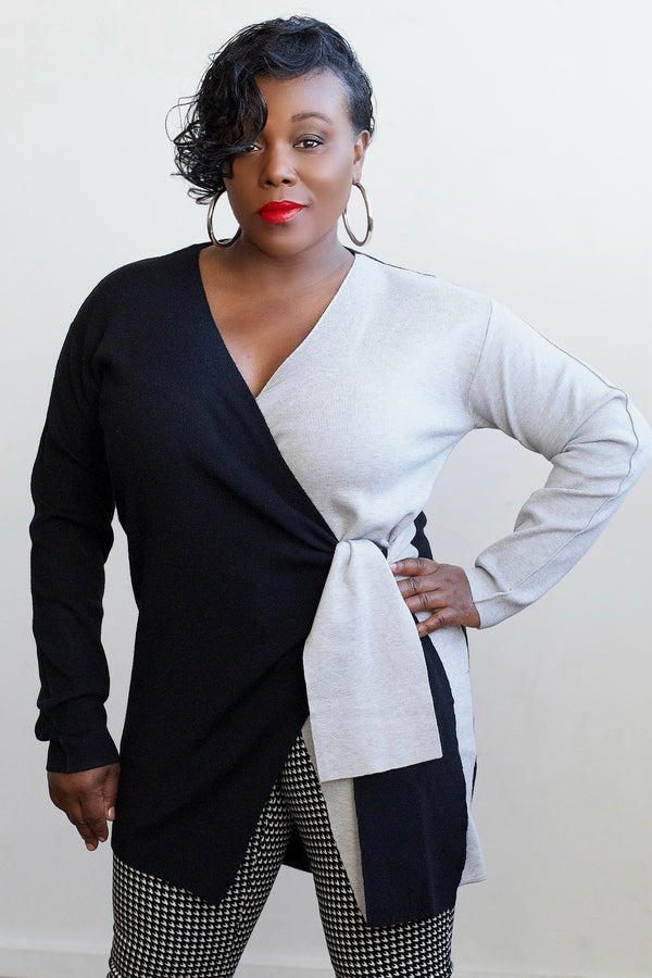 Madame President Wrap Sweater