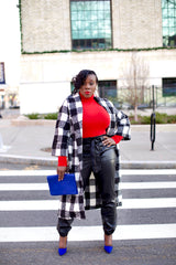 On The Edge Faux Leather Joggers
