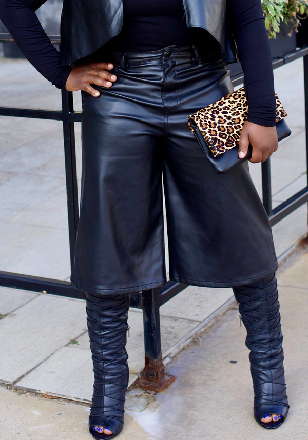 The Vixen Faux Leather Culottes