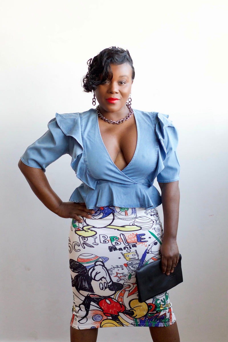 Mick Art Pencil Skirt